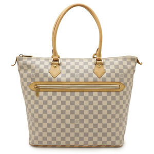 LOUIS VUITTON Damier Azur White Saleya Tote Bag Shoulder